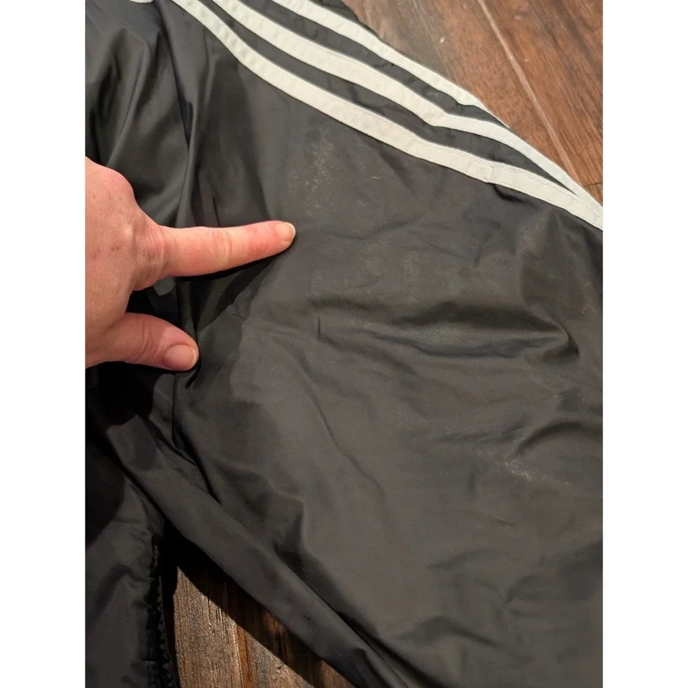 Vintage Adidas Mens XL Black Jacket Puffer Quilted Y2K Grunge‎ 1990s Oversized